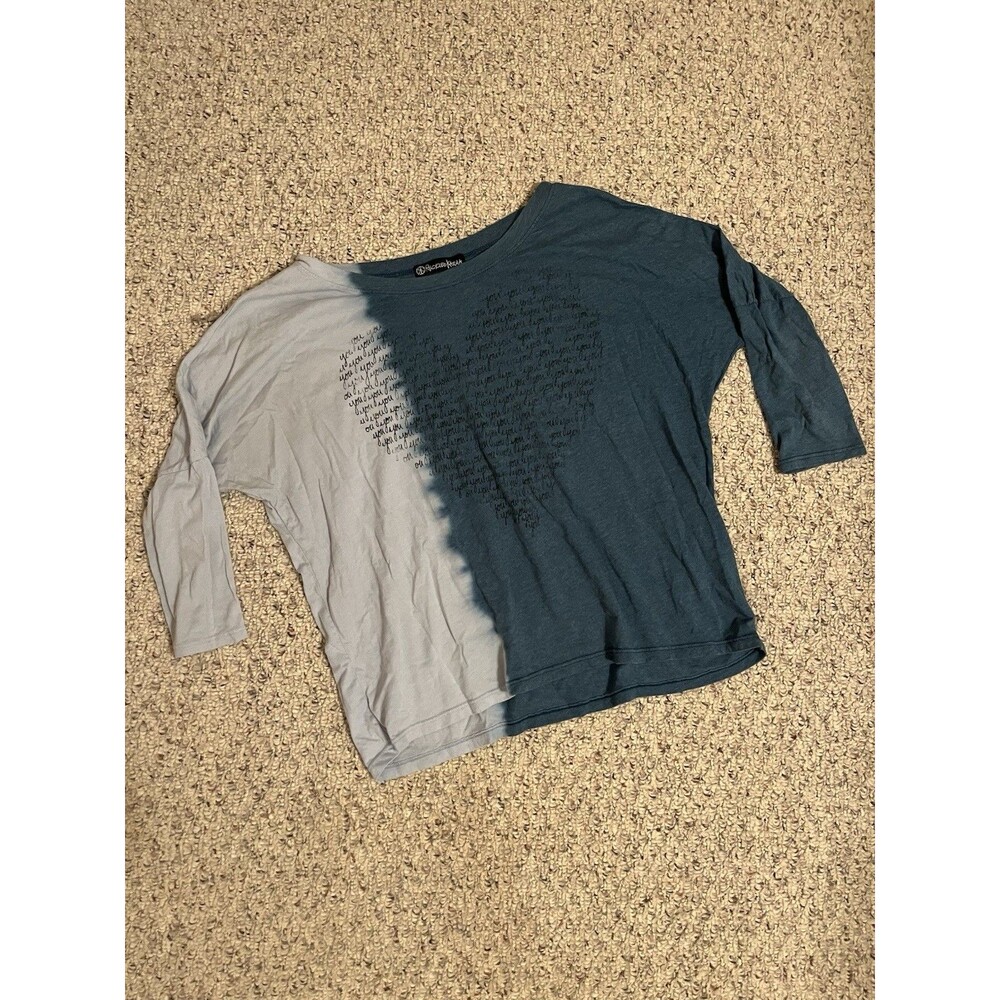 Recycled Karma Blue Tie-Dye Large Long Sleeve Shirt